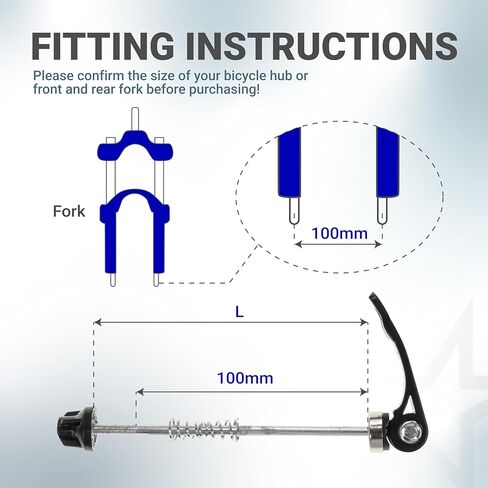 BlueStars Quick Release Skewer Front & Rear Wheel Axle for Mountain Bike, Road Bike, BMX Bicycle, MTB Wheel Hub, Aluminium Alloy Clip Bolt Lever Axle Set (1 Pair) in Saudi Arabia