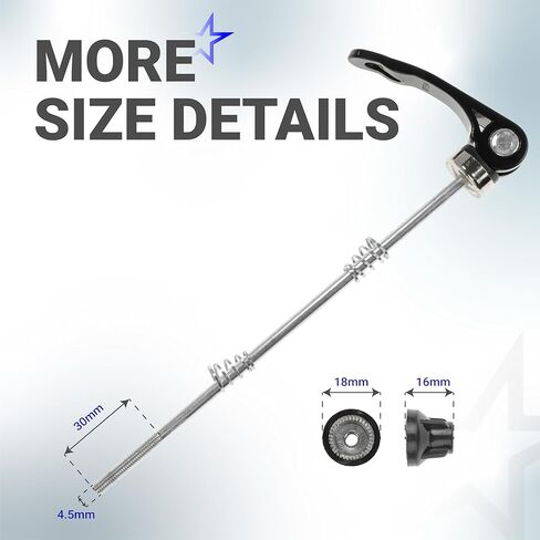 BlueStars Quick Release Skewer Front & Rear Wheel Axle for Mountain Bike, Road Bike, BMX Bicycle, MTB Wheel Hub, Aluminium Alloy Clip Bolt Lever Axle Set (1 Pair) in Saudi Arabia