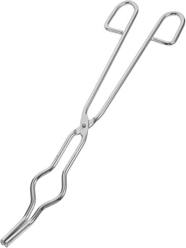 Steel Crucible Beaker Tongs Chromium Plated Flask Clamp with Slip Handle Laboratory Experiment Accessory for Safe Handling of Flasks and Beakers Silver in Saudi Arabia