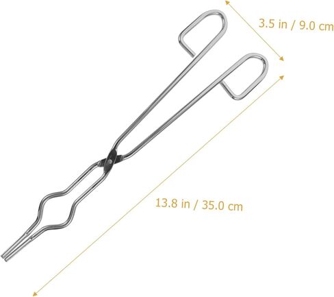 Steel Crucible Beaker Tongs Chromium Plated Flask Clamp with Slip Handle Laboratory Experiment Accessory for Safe Handling of Flasks and Beakers Silver in Saudi Arabia