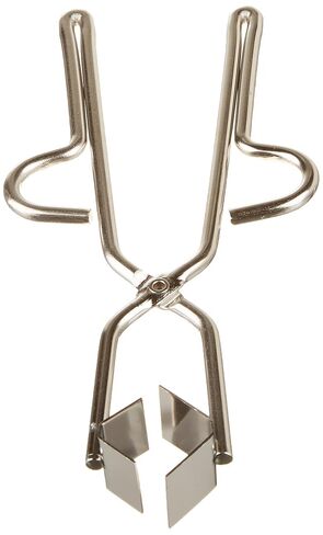Humboldt H-23442 Stainless Steel Flask Tongs with V-jaws, 6mm Wire Size, 229mm Length in Kuwait