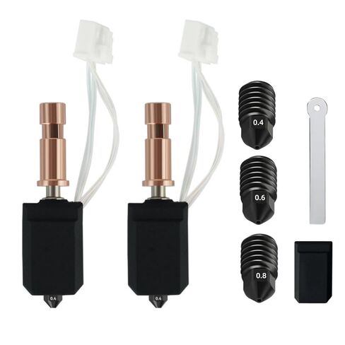 4 Pack Ceramic Hotend Kit for Anycubic Kobra S1 Combo - 0.25/0.4/0.6/0.8MM Extruder Hotend Kit & 2 Extra Hardened Steel Nozzle 200K Thermistor High Temperature Heater Block for Anycubic Kobra S1 in Kuwait