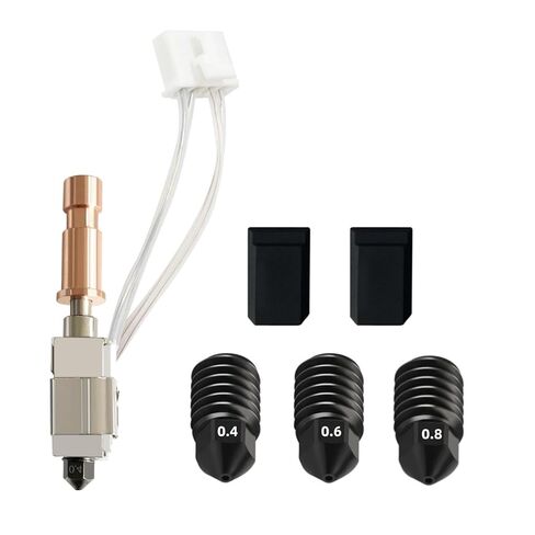 4 Pack Ceramic Hotend Kit for Anycubic Kobra S1 Combo - 0.25/0.4/0.6/0.8MM Extruder Hotend Kit & 2 Extra Hardened Steel Nozzle 200K Thermistor High Temperature Heater Block for Anycubic Kobra S1 in Saudi Arabia