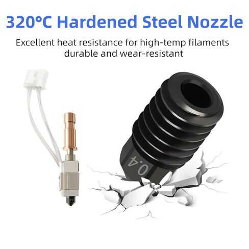 4 Pack Ceramic Hotend Kit for Anycubic Kobra S1 Combo - 0.25/0.4/0.6/0.8MM Extruder Hotend Kit & 2 Extra Hardened Steel Nozzle 200K Thermistor High Temperature Heater Block for Anycubic Kobra S1 in Saudi Arabia