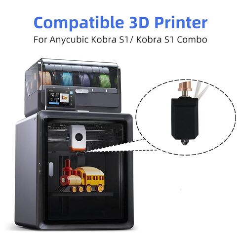 4 Pack Ceramic Hotend Kit for Anycubic Kobra S1 Combo - 0.25/0.4/0.6/0.8MM Extruder Hotend Kit & 2 Extra Hardened Steel Nozzle 200K Thermistor High Temperature Heater Block for Anycubic Kobra S1 in Saudi Arabia