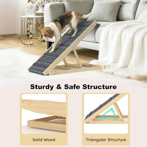 يدعم منحدر الكلب للسرير ، منحدر من الكلب 40 بوصة للسيارة ، ما يصل إلى 200 رطل ، مع 4 "إلى 26" 4 أرقام ، وسادات السجاد غير المنزلق ، والمنحدرات الأليفة القابلة للطي الخشبية لسيارات الدفع الرباعي ، والسرير ، والسرير ، والسرير ، والأريكة in Kuwait