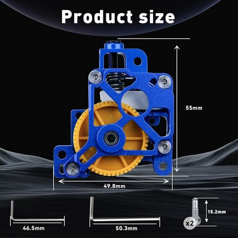 Bamboo Lab x1 p1 Metal Extruder Kit CNC Metal Hollow Lightweight Extruder Shell for Bamboo Lab X1/P1 Series,3D Printer with Dual Hardened Steel Extrusion Gear for Increased Extrusion Force with in Saudi Arabia