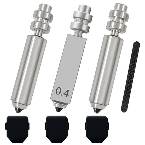 3PK 0.4MM Kobra X Nozzles Integrated Hardened Steel Nozzles Hotend Quick-Detachable Extruder Throat Tube Nozzles Print Head Kit Hot End with 3PK Silicone Cover for Anycubic Kobra X Combo in Kuwait