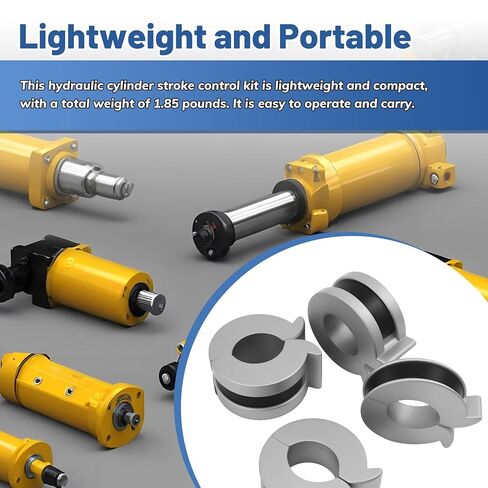 Stroke Control Kit for Hydraulic Cylinders,0.75", 1.0", 1.25", 1.5" Thickness,Fit for Shaft Sizes 1-1/8 to 1.5 Inches,for Hydraulic Cylinder Stroke Length Conversion with Thumb Tabs in Saudi Arabia