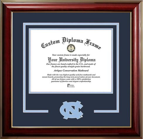 صور الحرم الجامعي North Carolina Tar Heels 14 عرض × 11.5 ارتفاع إطار الدبلوم بشعار Classic Spirit in Saudi Arabia