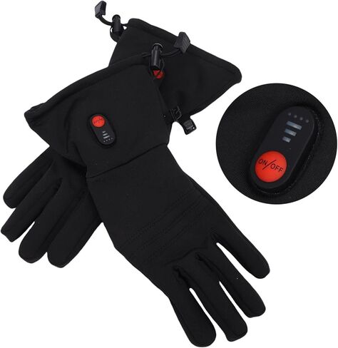 Fabater Heated Glove Liners, Rechargeable Slim Fit Touchscreen Compatible Gloves, Electric Hand Warmer with Built in Batteries for Men Women Cycling Skiing Hiking Snowboarding in Saudi Arabia