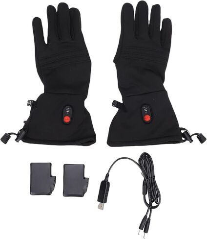 Fabater Heated Glove Liners, Rechargeable Slim Fit Touchscreen Compatible Gloves, Electric Hand Warmer with Built in Batteries for Men Women Cycling Skiing Hiking Snowboarding in Saudi Arabia