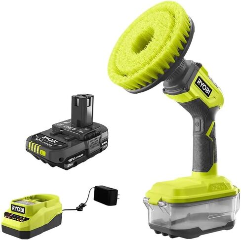 ONE+ 18V Cordless Compact Power Scrubber Kit with 2.0 Ah Battery and Charger in Kuwait