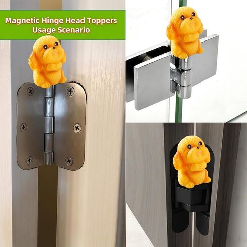 Hinge Heads Decorative Topper Set 4PCS, Home Decoration,Magnetic Hinge Head Toppers Door Hinge, Cute Mini Creative Standing Teddy Dog Resin Ornament in Saudi Arabia