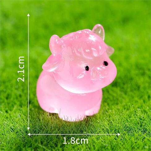 Hinge Heads Decorative Topper Set 6PCS, Home Decoration,Magnetic Hinge Head Toppers Door Hinge, Cute Mini Creative Luminous Yak and Bull Resin Ornament in Saudi Arabia