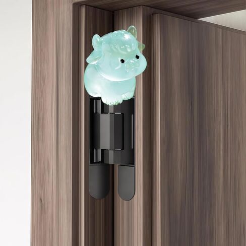 Hinge Heads Decorative Topper Set 6PCS, Home Decoration,Magnetic Hinge Head Toppers Door Hinge, Cute Mini Creative Luminous Yak and Bull Resin Ornament in Saudi Arabia