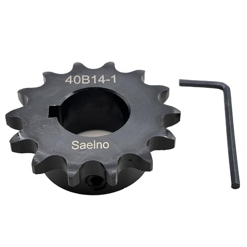 #40 Roller Chain Sprocket Type B 1 inch Bore 14 Tooth, Hardened Antirust 1045 Steel Drive Sprockets 40B14-1 in Kuwait