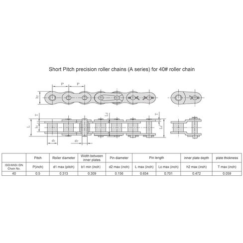 #40 Roller Chain Sprocket Type B 1 inch Bore 14 Tooth, Hardened Antirust 1045 Steel Drive Sprockets 40B14-1 in Kuwait