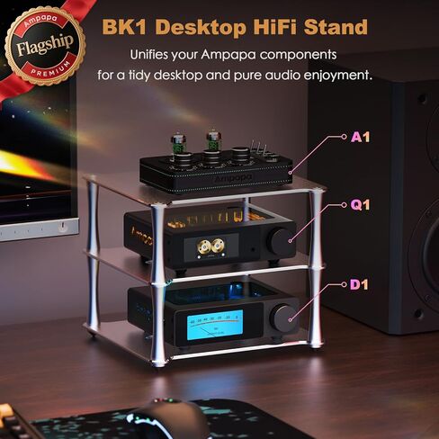 حامل BK1 لسطح المكتب HiFi من الألومنيوم لمكبر الصوت A1/D1/Q1، DAC in Kuwait