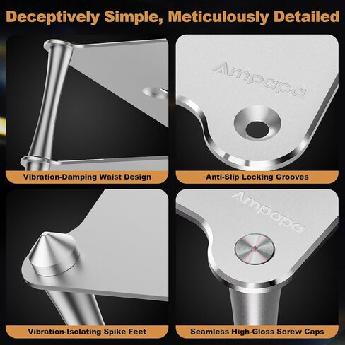 حامل BK1 لسطح المكتب HiFi من الألومنيوم لمكبر الصوت A1/D1/Q1، DAC in Kuwait