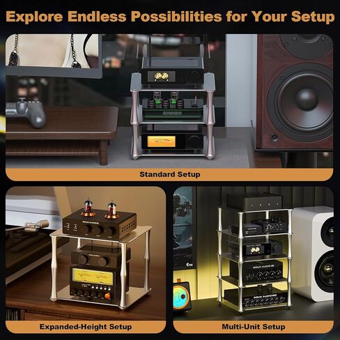 حامل BK1 لسطح المكتب HiFi من الألومنيوم لمكبر الصوت A1/D1/Q1، DAC in Kuwait