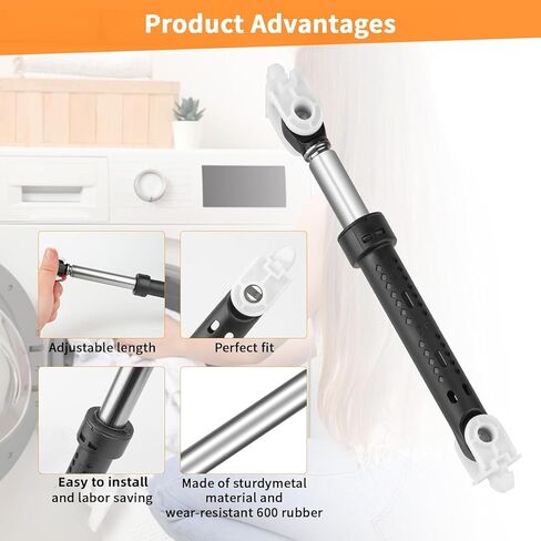 8182703 Washer Shock Absorber Compatible with Kenmore,maytag,Whirlpool,Kitchen aid Washers, Replace WP8182703,8181646,AP3868181,AP6011831,PS989596,PS11745030(4 Pack) in Saudi Arabia