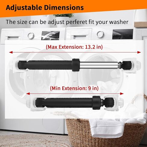 8182703 Washer Shock Absorber Compatible with Kenmore,maytag,Whirlpool,Kitchen aid Washers, Replace WP8182703,8181646,AP3868181,AP6011831,PS989596,PS11745030(4 Pack) in Saudi Arabia