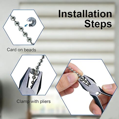 Ball Chain Stops 12 Pack - Large 10mm Chain Stopers for #10 Beaded Ball Chain Compatible with #13 in Kuwait