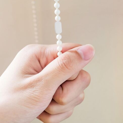 60 Pcs Ball Chain Connectors 4mm Beaded Pull Chain Connectors, Plastic Blind Cord Connector Clips for Vertical Roller Blinds Household Blinds Replacement Repair (White) in Kuwait