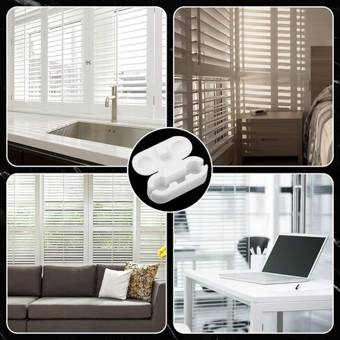 60 Pcs Ball Chain Connectors 4mm Beaded Pull Chain Connectors, Plastic Blind Cord Connector Clips for Vertical Roller Blinds Household Blinds Replacement Repair (White) in Kuwait