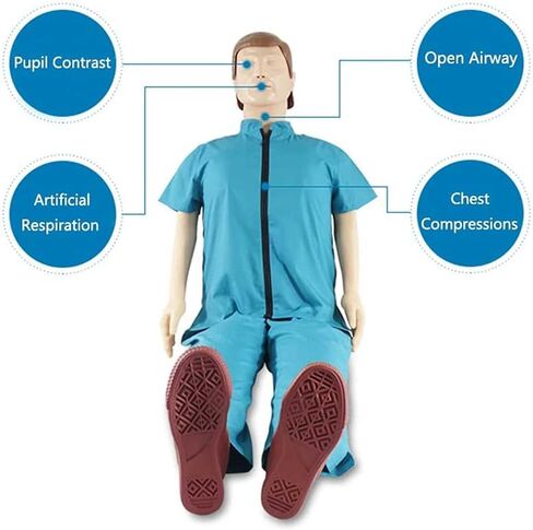 CPR Manikin Kit, CPR Adult First Aid Training Dummy, with Accessories and Carryall, for Educational Teaching Research in Kuwait
