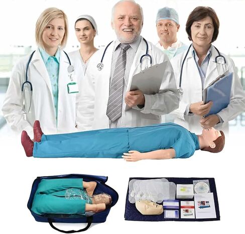 مجموعة مانيكين الإنعاش القلبي الرئوي، محاكي الإنعاش القلبي الرئوي لكامل الجسم، دمية تدريب على الإسعافات الأولية، لتعليم تعليم الطلاب in Kuwait