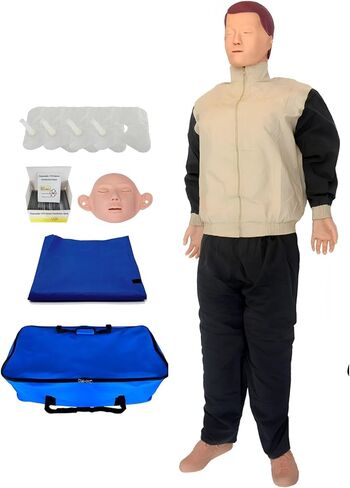 محاكاة الإنعاش القلبي الرئوي لكامل الجسم للبالغين، نموذج طبي للتدريب على الإسعافات الأولية، للتعليم والتدريس in Kuwait