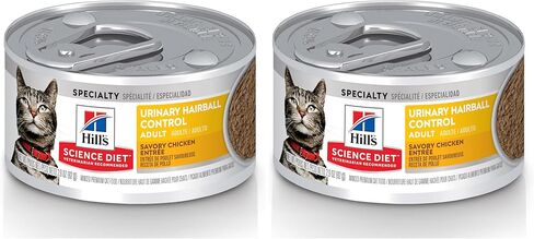 Hill's Science Diet Urinary Hariball Control, Adult 1-6, Urinary Track Health & Hairball Control Support, Wet Cat Food, Chicken Minced, 2.9 oz Can, Case of 12 in Saudi Arabia