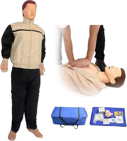 Adult CPR Training Manikin, Life Size Full Body Cardiopulmonary Resuscitation Simulator First Aid Training Medical Model for Patient Education and Teaching in Saudi Arabia
