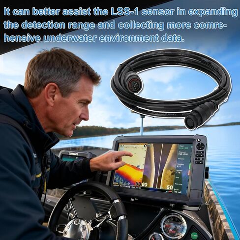 3005.6907 9-Pin Transducer Extension Cable 10ft, Compatible with Lowrance LSS-1 StructureScan, 3005.6907 Marine Grade Waterproof Extension Cable, 000-00099-006 in Kuwait