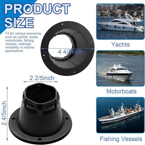 2 Pcs Marine Cable Boot 4-2/5" Waterproof Marine Grade Vinyl Boat Transom Steering Wires & Fuel Lines Protection with Cable Tie for Yacht Pontoon & Boat Electrical Management in Saudi Arabia