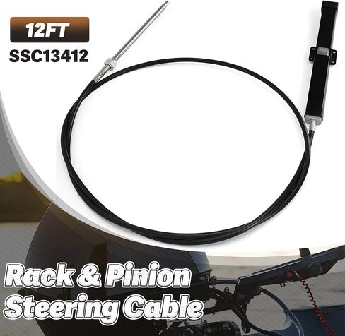 12FT 14FT 15FT 18FT 19FT Mechanical Rack & Pinion Steering Cable SSC134XX, Back Mount Rack Single Cable Compatible with Seastar SH5210P, SH5230P, SB39526P, SB39544P, SS14115 SS15115 in Saudi Arabia