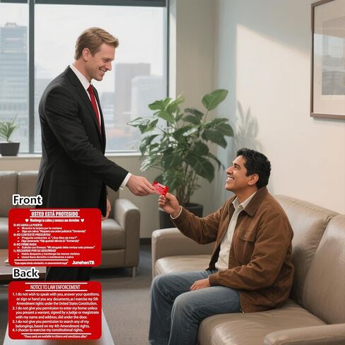 5 عبوات معدنية ثنائية اللغة تعرف على حقوقك (الإسبانية والإنجليزية)، بطاقة حمراء للهجرة من الألومنيوم، Tarjeta Roja Para Ingrates، أداة السلامة في مواجهة الشرطة والجليد، حماية التعديل الرابع والخامس (5) in Kuwait