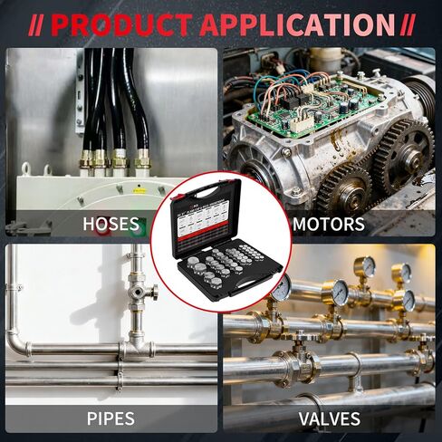 72PCS JIC Cap and Plug Set, 37 Degree Flare Thread Cap & Plug Assortment Set, Capping Off Hydraulic Lines, Carbon Steel, Size 4 6 8 10 12 16 in Kuwait
