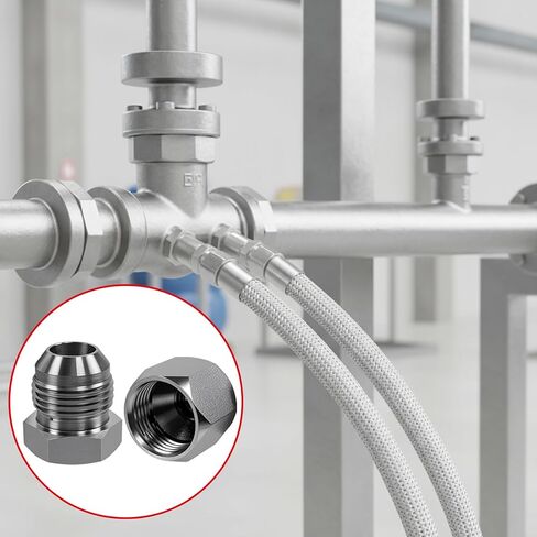 72PCS JIC Cap and Plug Set, 37 Degree Flare Thread Cap & Plug Assortment Set, Capping Off Hydraulic Lines, Carbon Steel, Size 4 6 8 10 12 16 in Kuwait