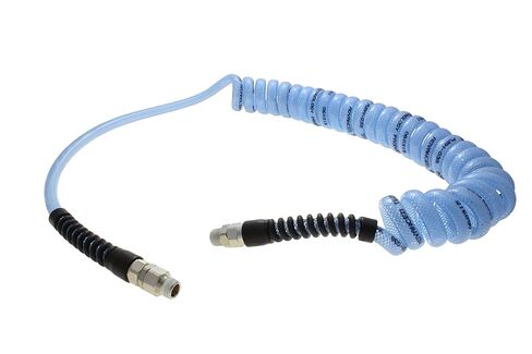 ATP - Armorthane Spiral AT-38-25-CB-RS Polyurethane Spiral Hose, 3/8" ID x 9/16" OD, 25' Length/20' Working Length, 3/8" NPT Male, Clear Blue in Saudi Arabia
