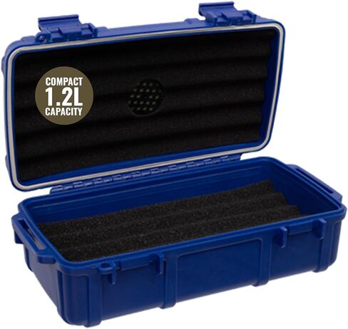 Waterproof Storage Case 1.2 L Capacity – Heavy-Duty Gear Box with Foam, Carabiner & Lanyard – Crushproof, Airtight Outdoor Container for Camping, Hiking, Fishing in Saudi Arabia