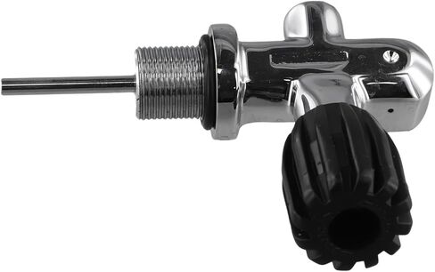 Scuba Tank Valve 4500psi, Brass Chrome Plated Diving Cylinder Valve with 3 4-14 Thread, Safety Pressure Relief Explosion-Proof Design, Silver in Saudi Arabia