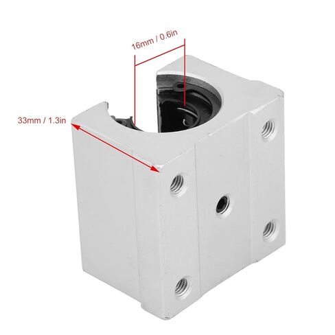 Aluminum Alloy SBR16UU Open Linear Motion Ball Bearing Slide Block Bushing High Precision Smooth Moving Low Friction for CNC Machinery Transmission Equipment in Saudi Arabia
