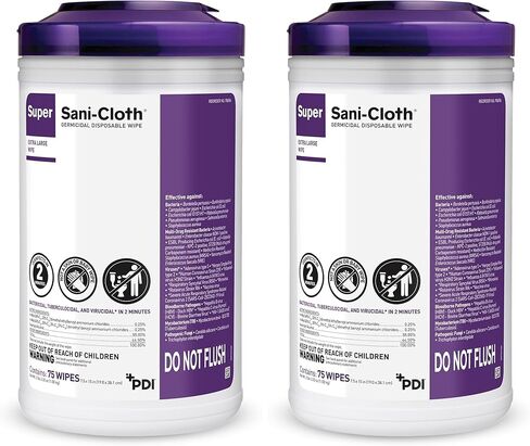 Super Sani-Cloth Surface Disinfectant Cleaner Wipe Canister Alcohol Scent 75 Ct P86984 in Saudi Arabia
