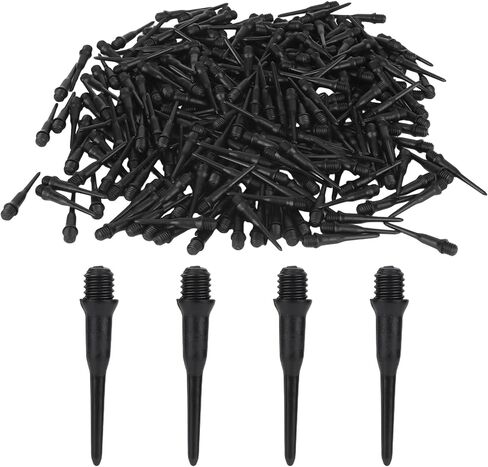 300 قطعة 2BA من نقاط رمي السهام ذات طرف ناعم، أطراف رمي السهام بديلة من البلاستيك الأسود لملحقات لوحة رمي السهام سهلة التركيب in Kuwait