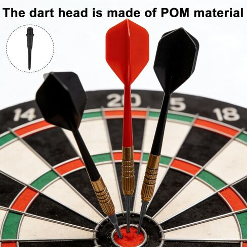 300 قطعة 2BA من نقاط رمي السهام ذات طرف ناعم، أطراف رمي السهام بديلة من البلاستيك الأسود لملحقات لوحة رمي السهام سهلة التركيب in Kuwait