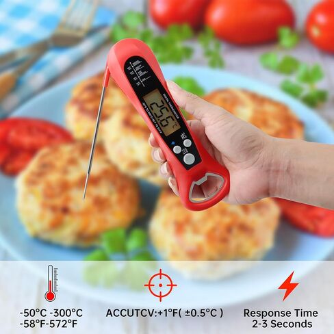 ميزان حرارة رقمي للجيب قابل للطي، قياس درجات الحرارة من -50 إلى 300 درجة مئوية، لمناطق التدفئة والتهوية وتكييف الهواء والتبريد وخدمة الطعام in Kuwait