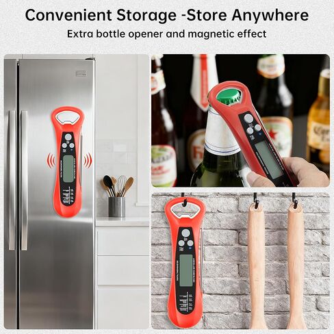 ميزان حرارة رقمي للجيب قابل للطي، قياس درجات الحرارة من -50 إلى 300 درجة مئوية، لمناطق التدفئة والتهوية وتكييف الهواء والتبريد وخدمة الطعام in Kuwait